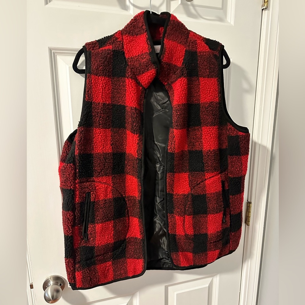 Buffalo check vest